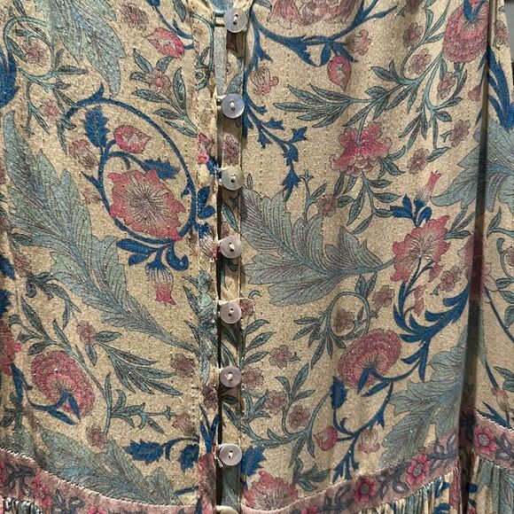 Spell Floral Maxi Dress - Oasis Blue and Pink Size Small - Picture 2 of 6